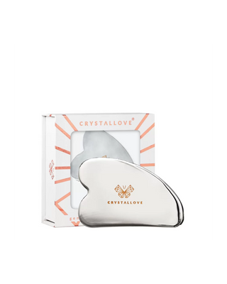 Cryo Ice Gua Sha Crystallove Gesichtsmassageplatte aus Edelstahl