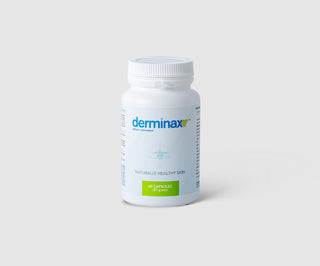 Tabletten gegen Akne, Pickel und Hautunreinheiten mit Zink, Vitamin C, E und B2 Derminax