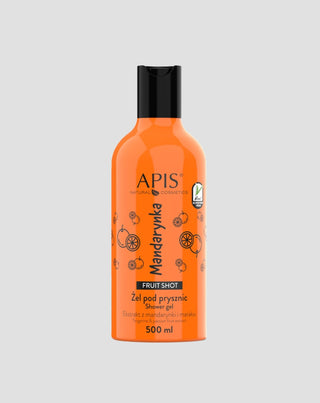 Natürliches Duschgel mit Mandarinenduft mit Hyaluronsäure Fruit Shot Apis - 1