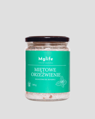 Magnesium Badesalz mit Bittersalz und Minzöl Mglife erfrischend - 1
