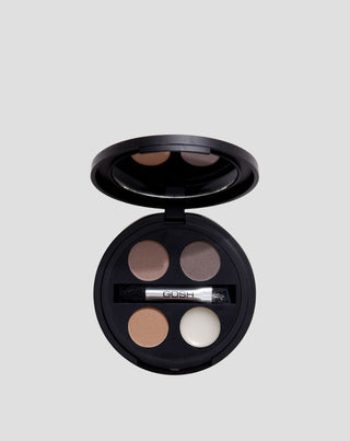 Eine Palette von 3 Lidschatten und klarem Augenbrauen-Stylingwachs für einen lang anhaltenden Gosh-Effekt - 1