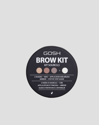 Eine Palette von 3 Lidschatten und klarem Augenbrauen-Stylingwachs für einen lang anhaltenden Gosh-Effekt - 3