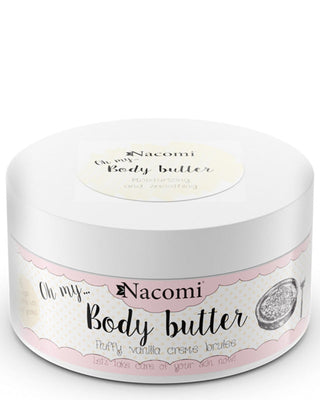 Creme Brûlée glättende Vanillebutter auf Basis von Sheabutter und Mandelöl für alle Nacomi-Hauttypen