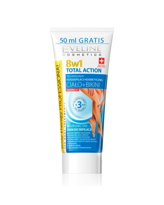 Multifunktionale Creme zur Körper- und Bikini-Haarentfernung 8 in 1 Gesamtwirkung Eveline
