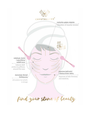 3D-Augenmassagegerät mit Amethyst und Creme-Applikator, Crystallove - 4