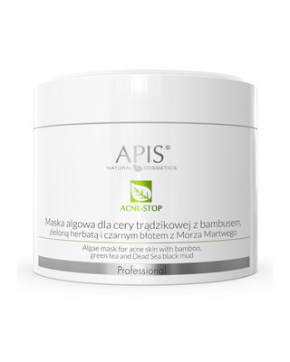 Akne-Stop Algenmaske für zu Akne neigende Haut mit Bambus, grünem Tee und schwarzem Schlamm aus dem Toten Meer. - 1