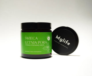 Eine Kerze mit dem Duft von Zitronengras und Minze. Sommerzeit Mglife - 2