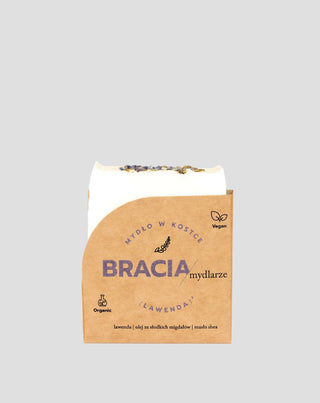 Beruhigende und feuchtigkeitsspendende Lavendelseife mit Reisöl und Sheabutter Bracia Mydlarze - 1