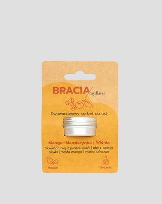 Fruchtiges Sorbet für trockene und rissige Lippen Kirsche, Mango und Mandarine Bracia Mydlarze - 5
