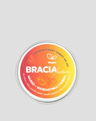 Fruchtiges Sorbet für trockene und rissige Lippen Kirsche, Mango und Mandarine Bracia Mydlarze - 1