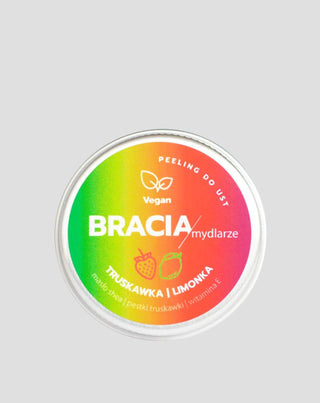 Erdbeer-Limetten-Lippenpeeling mit Vitamin E feuchtigkeitsspendend und glättend Bracia Mydlarze - 1