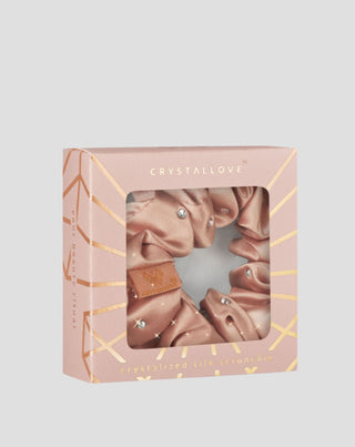 Haarbänder aus Seide mit Kristallen – rose gold Crystallove - 4