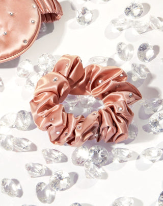 Haarbänder aus Seide mit Kristallen – rose gold Crystallove - 2