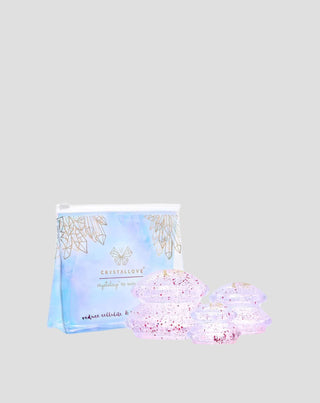 Crystallove Silikon Kristallbecher für die Körpermassage mit Glitzer - 1