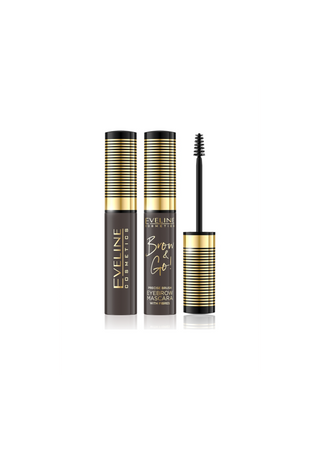 Augenbrauen-Mascara mit Mikrofasern Nr. 02 dark Brow and Go! Eveline