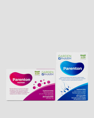 Fruchtbarkeitsunterstützungsset für Paare Nahrungsergänzungsmittel Parenton Duo GardenPharm 60+30 Kapseln - 1
