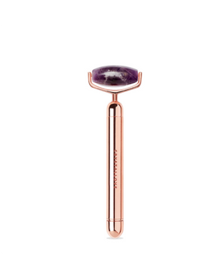 Amestist Pulsroller für die Gesichtsmassage, Rose Gold Crystallove