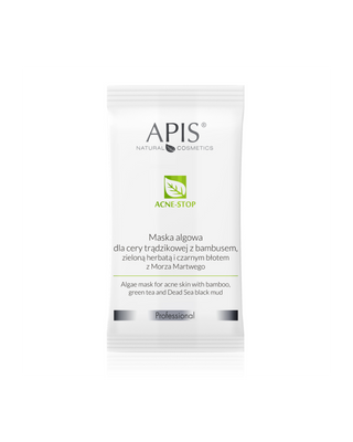Algenmaske für zu Akne neigende Haut mit Bambus und grünem Akne-Stop Apis Tee - 1