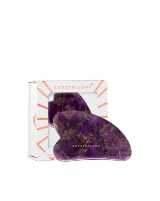 Gua Sha Gesichtsmassageplatte mit Amethyst, Harmoniestein und Kristallentspannung - 1