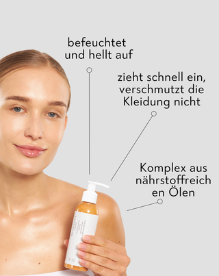 Leuchtendes Körperöl mit dem Glow-Effekt mit Jojobaöl und Nutridome Arganöl - 3