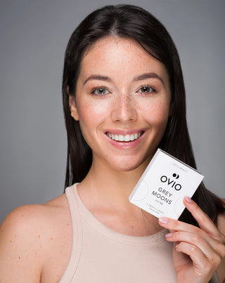 Graue Asche Kontaktlinsen, farbig, Monatsnullen graue Monde Nr. 1 Ovio - 2