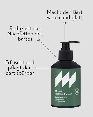 Bartshampoo mit Panthenol und Niacinamid zur Reinigung und Pflege des Bartes Monolit - 4