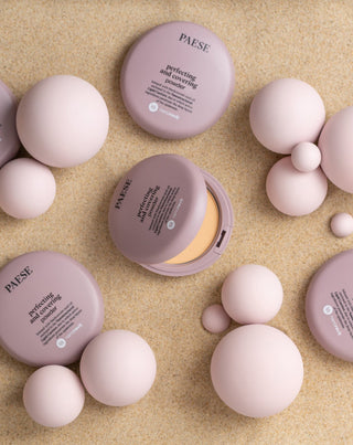 Glättendes gepresstes Puder mit mattem Finish 04 warmbeige Nanorevit Paese