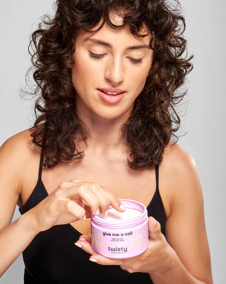 Maske für hochporöses lockiges Haar mit Sheabutter und Hanföl Twisty