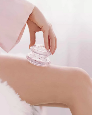 Crystallove Silikon Kristallbecher für die Körpermassage mit Glitzer - 2