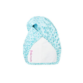 Wendbare Barbie Haar Turban Doppelseitige Haarwickel Sport&Satin Blau Panther Glov