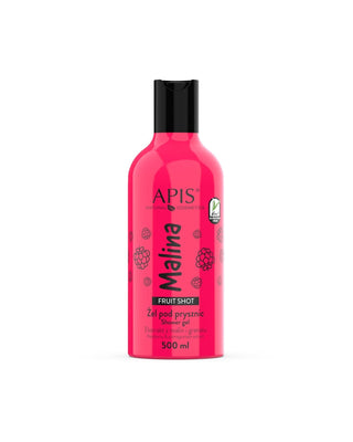 Natürliches Duschgel mit Himbeerduft mit Hyaluronsäure Fruit Shot Apis - 1