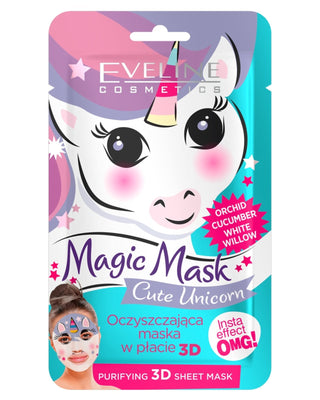 Eveline Cleansing 3D Gesichtsmaske, Einhorn
