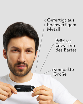 Metallkamm für Bärte aller Art und Länge Monolit - 2
