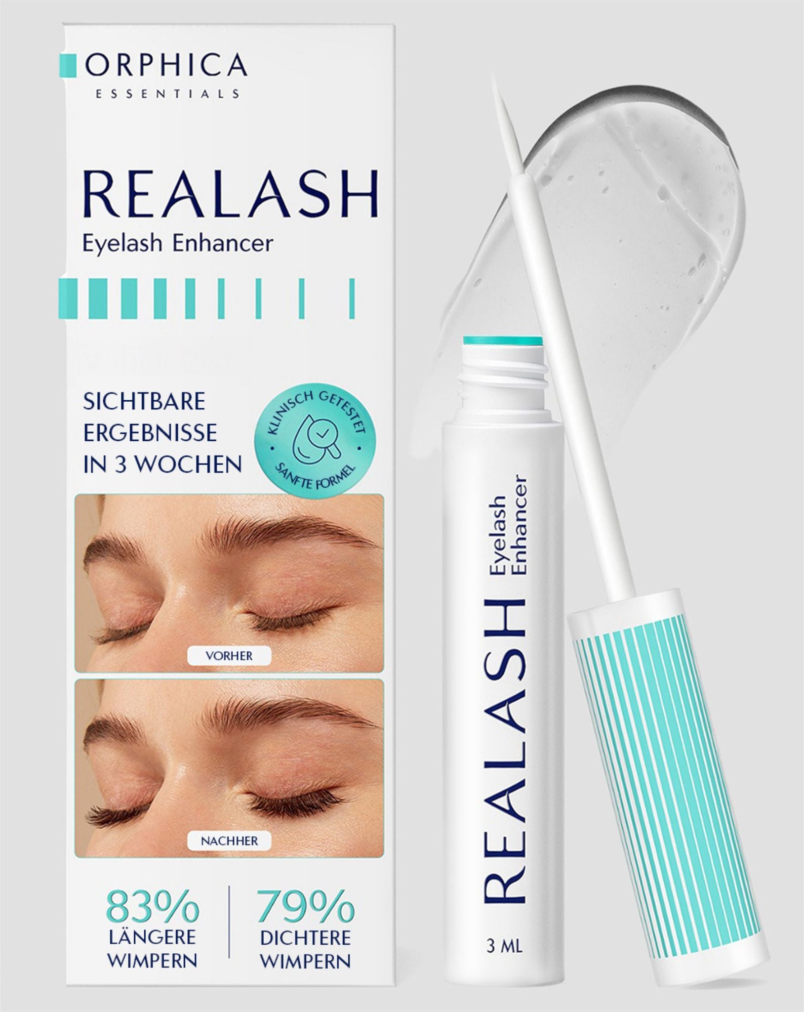 Orphica Clinic Realash Wimpernserum, das die Wimpern verlängert, stärkt und  verdichtet