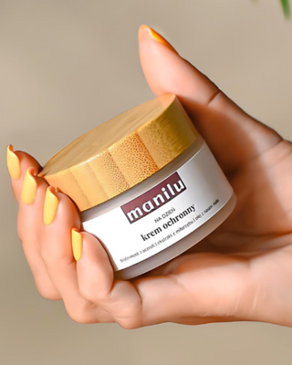 Schützende Tagescreme mit Sheabutter mit Vitamin C und Himbeerkernöl Manilu - 3