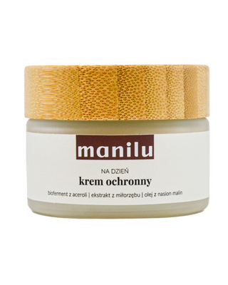 Schützende Tagescreme mit Sheabutter mit Vitamin C und Himbeerkernöl Manilu - 1