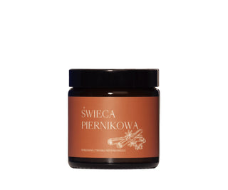 Lebkuchenkerze aus Rapswachs mit Ölen und Docht aus 100% Mglife Baumwolle - 1