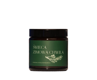 Vegane Rübenkerze Wintermoment mit dem Duft von Kiefer, Zeder und Bernstein 120 ml MgLife - 1