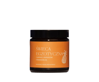 Exotische handgefertigte Rübenkerze mit dem Duft von Mango, Ananas und Mglife-Orange - 1
