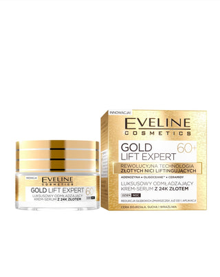 Luxuriöses verjüngendes Creme-Serum 24 Karat Gold, Tag und Nacht, 60+ Eveline