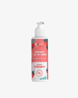 2 in 1 Körpershampoo und Gel für Kinder mit dem Erdbeerduft HiSkin