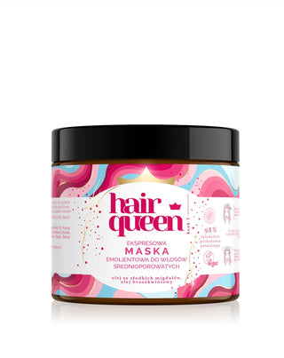 Hair Queen express Weichmacher-Maske für mittelporöses und krauses Haar