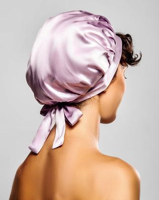 Rosa Seidenhaube Wave New World für lockiges und welliges Haar Twisty - 4