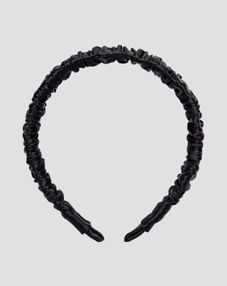 Seidenhaarband aus 100% Naturseide, schwarz Twisty