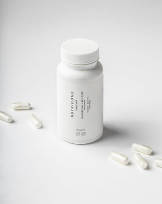 Magnesium + B6 Forte -Tabletten für Beinkontraktionen, Kälber, Müdigkeit und Stress Nutridome 60 Kapseln