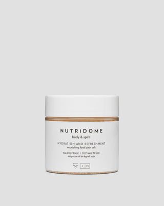 Nutridome Fußbadesalz mit 45% Harnstoff und Eukalyptus