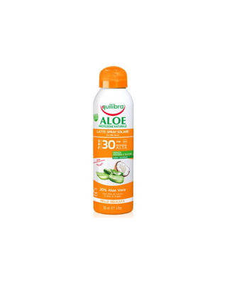 Aloe Vera Sonnenmilchspray LSF 30+ mit Vitamin E und Kokosöl Equilibra - 1