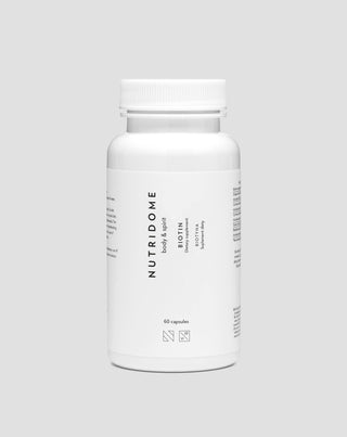 Biotin Kapseln 2500 mcg Vitamin H für Haare, Haut und Nägel Nutridome 60 Stk. - 1