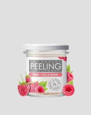 Natürliches Himbeer-Zuckerpeeling mit Sheabutter für stumpfe Haut E-Fiore - 1