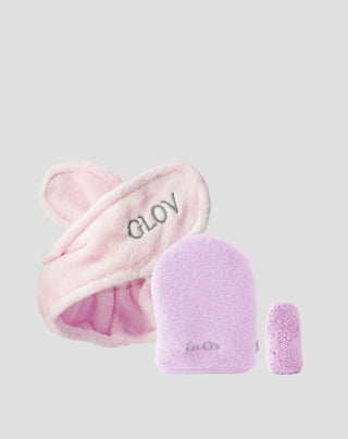 Haarband-Set, zwei Make-up-Entfernungshandschuhe und tägliche Glov-Hautpflege - 1